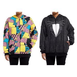 Disney The Nightmare Before Christmas Jack & Sally Reversible Hoodie XS